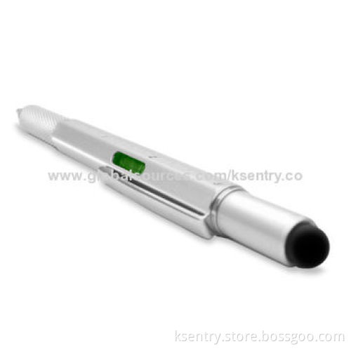 Double-end Screwdriver with Multifunctional Stylus Pen and Ballpoint Pen and Spirit Lever and Ruler